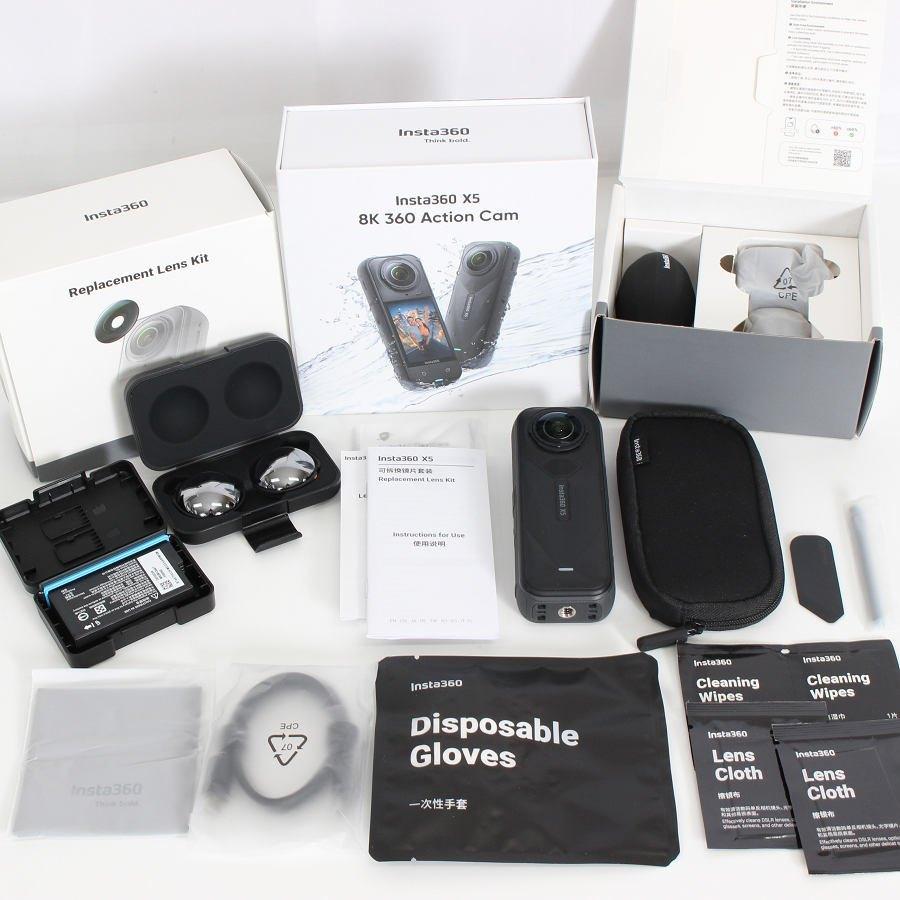 【ボーナスストアPlus】Insta360 X5 通常版 CINSAAHA ブラック 360度カメラ アクションカメラ インスタ360 本体 | 
