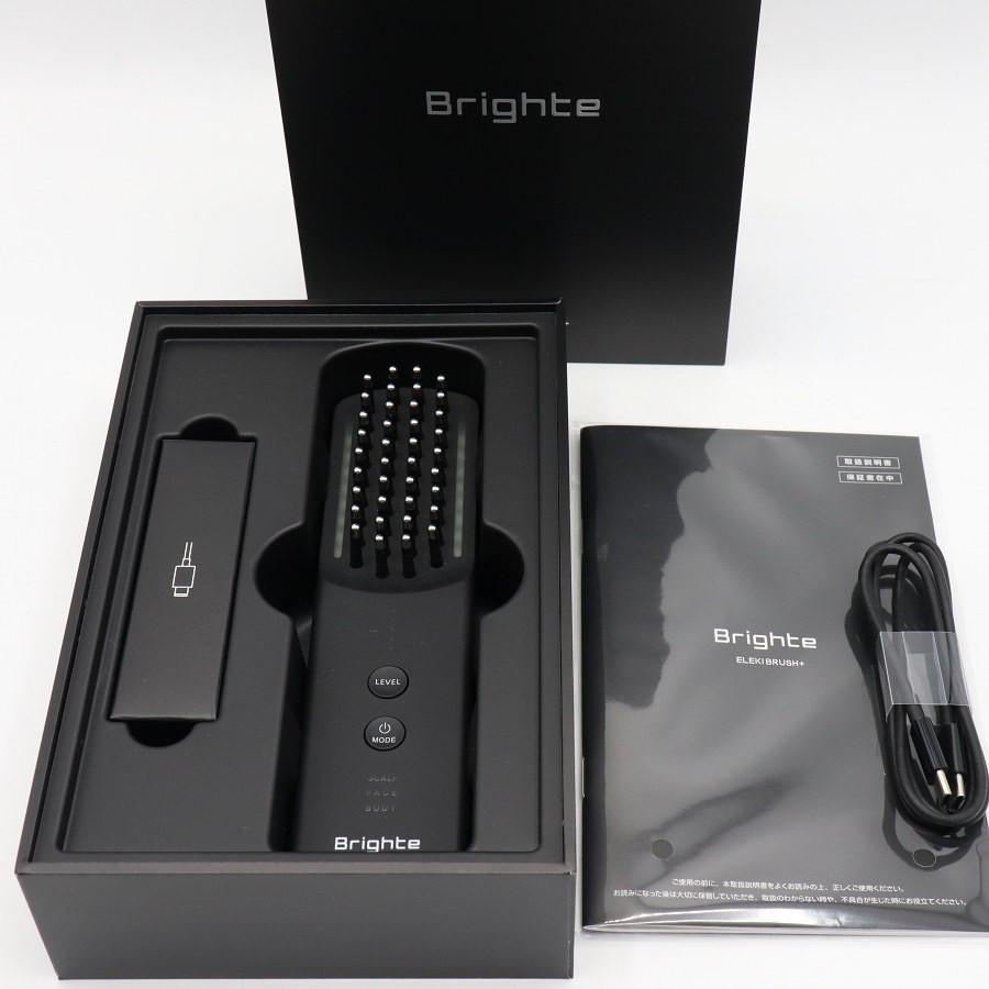 ボーナスストア+5％【美品】Brighte ELEKI BRUSH+ BRT-FSB180 ブラック 美顔器 EMS フェイスケア ブライト エレキブラシ 本体 | 