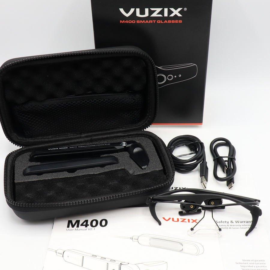 ボーナスストア+5％【美品】VUZIX M400 スマートグラス 750mAhバッテリー付属 有機ELディスプレイ ビュージックス 本体 | 