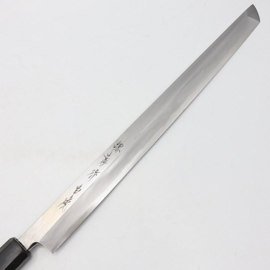 【ボーナスストアPlus】堺孝行 白虎 白一鋼 先丸蛸引包丁 一尺 黒檀八角柄 刃渡り約300mm 和包丁 |  | 02