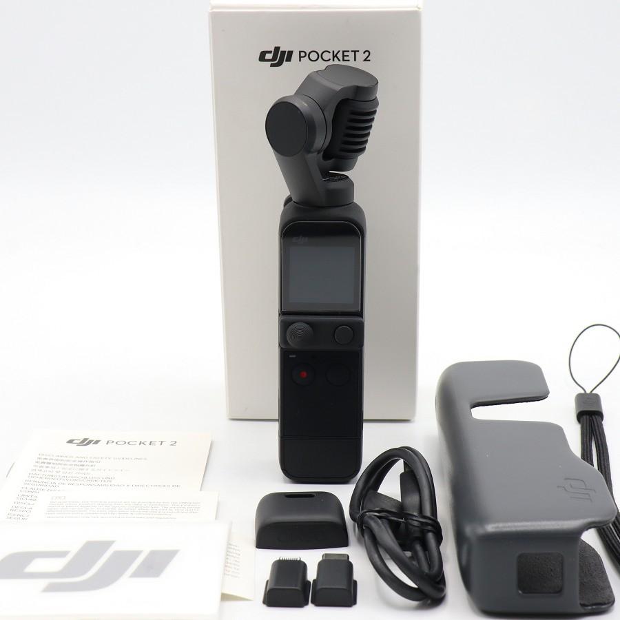 ボーナスストアPlus【美品】DJI Pocket 2 OP2CP1 ハンドヘルド アクションカメラ クラシックブラック 4K 3軸スタビライザー ポケット2 本体 | 