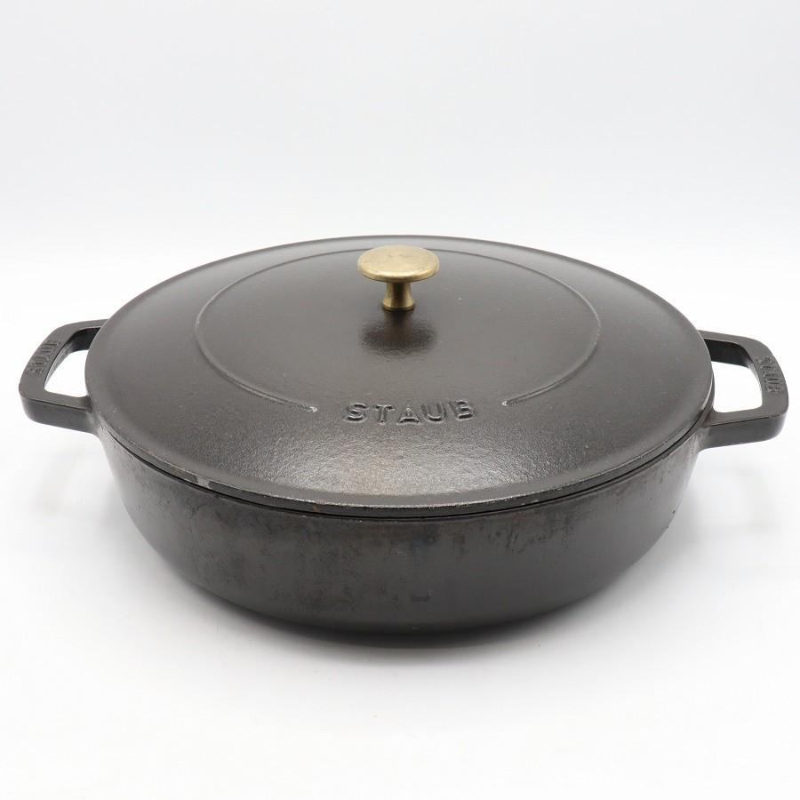 【ボーナスストアPlus】ストウブ ブレイザー ソテーパン 28cm ブラック 40511-472 ホーロー 両手鍋 本体 | 