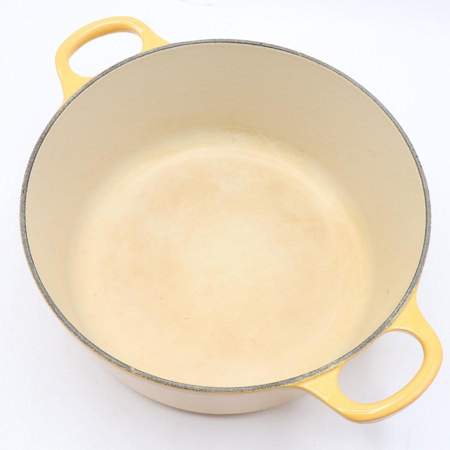 【ボーナスストアPlus】ル・クルーゼ ココット・ロンド 22cm 2501-22-04 サフランイエロー ホーロー 両手鍋 Le Creuset 本体 |  | 02