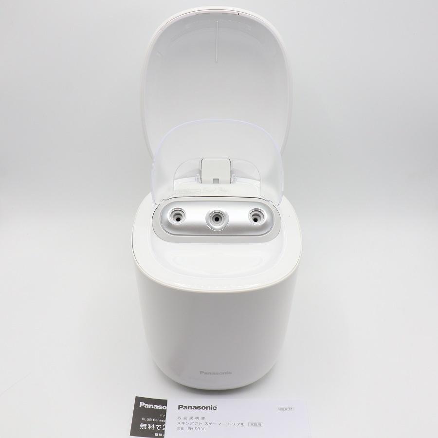ボーナスストアPlus【美品】パナソニック スキンアクト スチーマー トリプル EH-SB30-W ホワイト 美容機器 ナノケア Panasonic 本体 | 