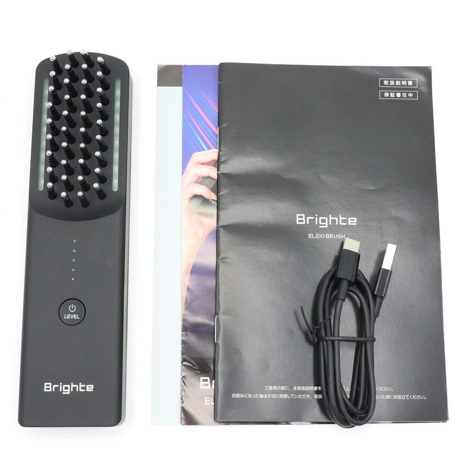 ボーナスストアPlus【美品】Brighte ELEKI BRUSH BRT-FS145 ブラック 美顔器 EMS フェイスケア ブライト エレキブラシ 本体 | 
