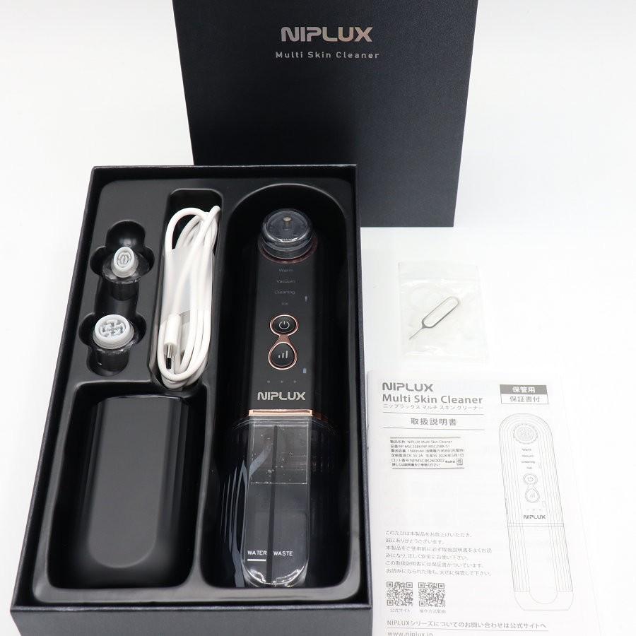 ボーナスストアPlus【美品】NIPLUX Multi Skin Cleaner NP-MSC25BK ブラック 毛穴洗浄器 美顔器 マルチスキンクリーナー 本体 | 