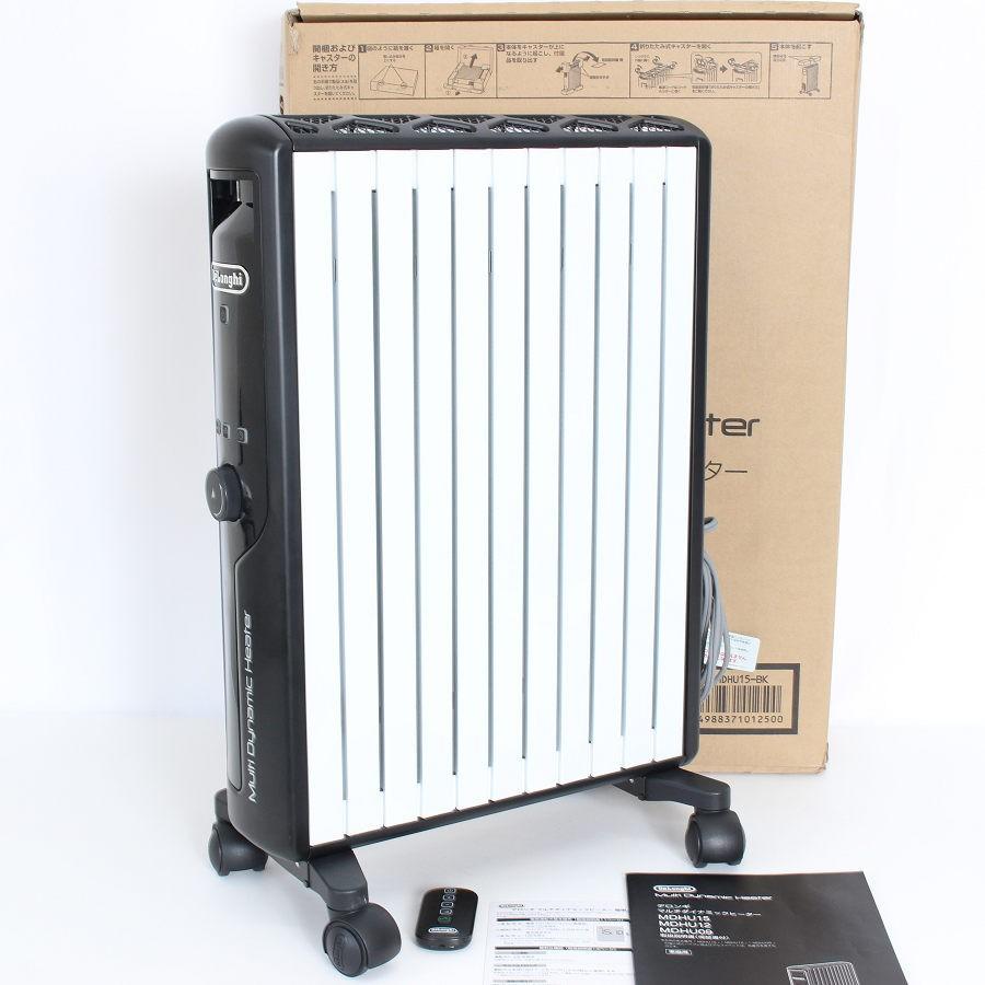 【ボーナスストアPlus】デロンギ マルチダイナミックヒーター MDHU15-BK 快適温度一定キープモデル 1500W 10〜13畳 ピュアホワイト＋マットブラック | 
