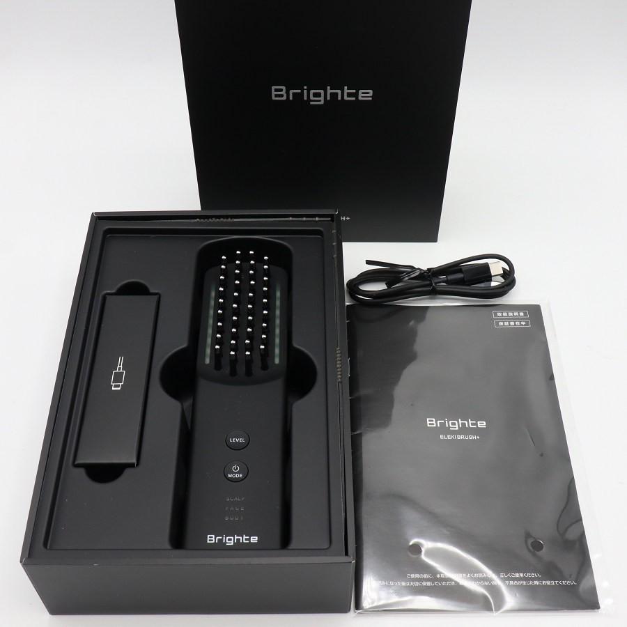 ボーナスストアPlus【美品】Brighte ELEKI BRUSH+ BRT-FSB180 ブラック 美顔器 EMS フェイスケア ブライト エレキブラシ 本体 | 