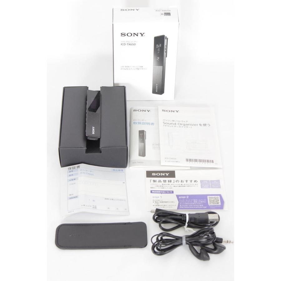 ソニー ステレオICレコーダー ICD-TX650 B ブラック 16GB 大容量メモリー 高性能デジタルマイク内蔵 | SONY