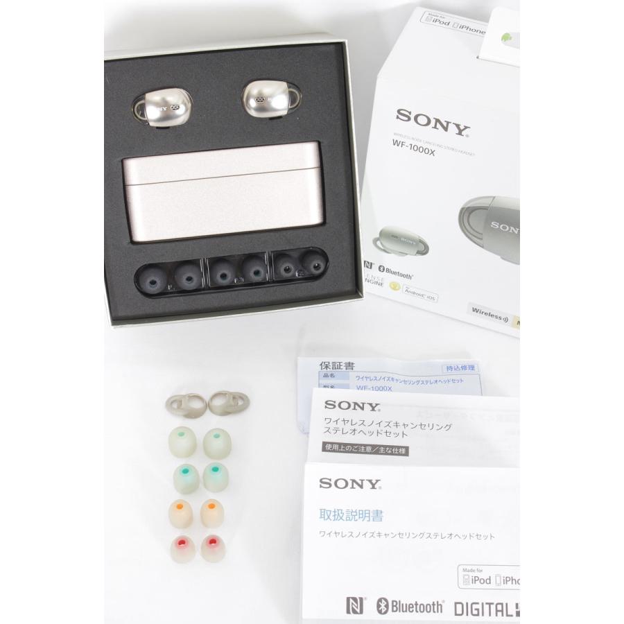 【美品】ソニー WF-1000X （N）完全ワイヤレスノイズキャンセリングイヤホン Alexa搭載 Bluetooth対応 シャンパンゴールド | SONY