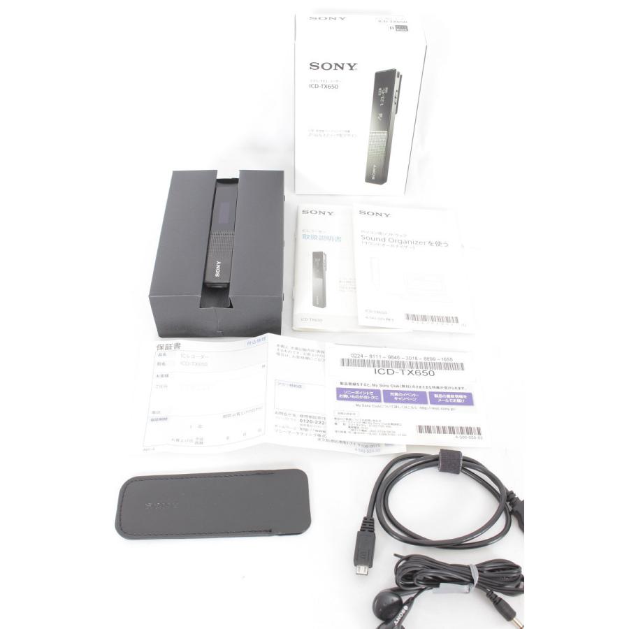【美品】ソニー ステレオICレコーダー ICD-TX650 ブラック 16GB 大容量メモリー 高性能デジタルマイク内蔵 | SONY