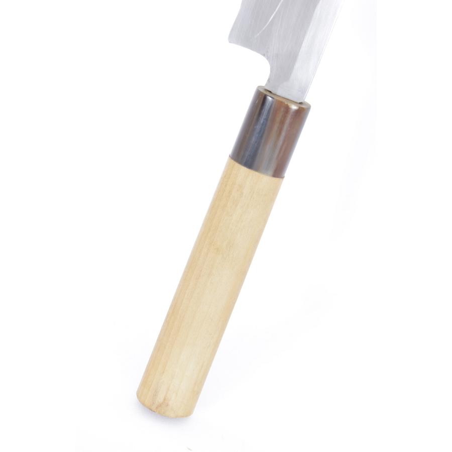 美品】堺一文字 吉光 柳包丁 一尺 栗型柄 鞘付 刃渡り約300mm 柳刃 和