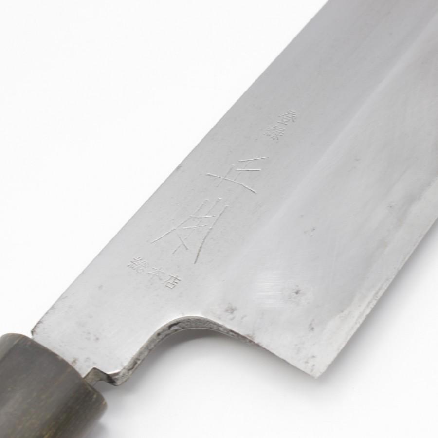 正本　薄刃包丁　八寸 正本総本店 鎌型薄刃包丁 八寸 栗型柄 刃渡り約240mm 和包丁