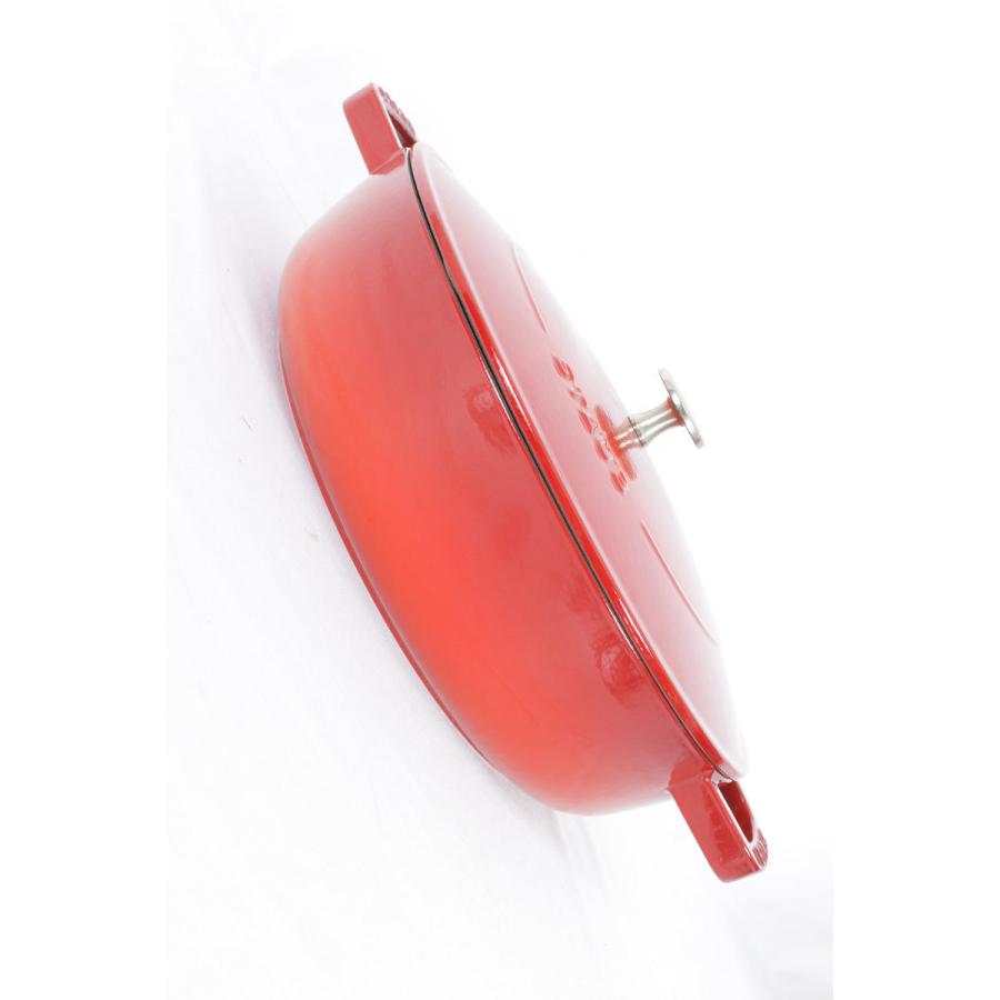 【美品】ストウブ ブレイザー ソテーパン 28cm チェリー 12612806 ホーロー鍋 40511-474-0 | Staub | 02