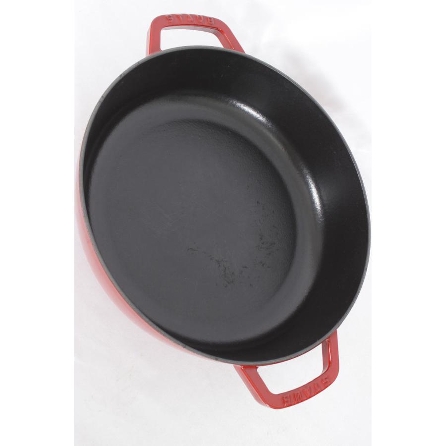 【美品】ストウブ ブレイザー ソテーパン 28cm チェリー 12612806 ホーロー鍋 40511-474-0 | Staub | 04