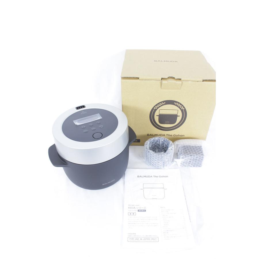 新品】バルミューダ The Gohan K03A-BK 電気炊飯器 3合炊き BALMUDA 