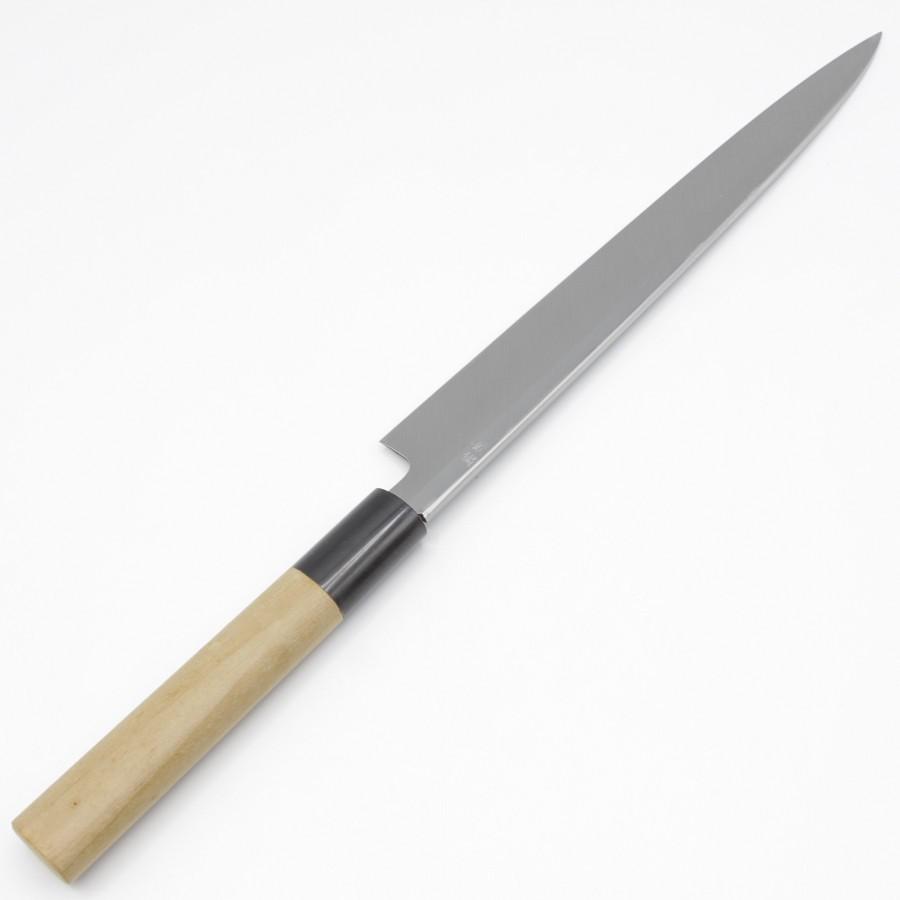 匠鋼 柳包丁 八寸 栗型柄 鞘付 刃渡り約240mm 和包丁 柳刃 : リファン