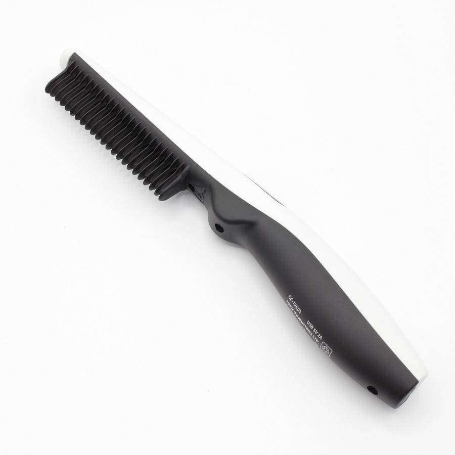 【新品】アイビル USB コームアイロン CC-19K02 耐熱ポーチ付き コードレス ヘアアイロン |  | 01