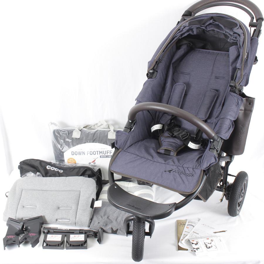 AirBuggy エアバギーココブレーキ EX テクスチャー デニム ベビーカー
