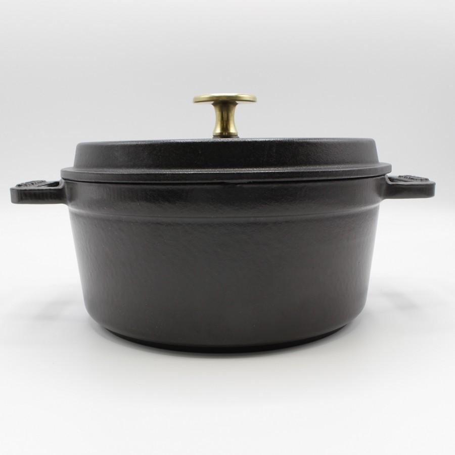 【美品】ストウブ ピコ・ココット ラウンド  18cm 40509-485 ブラック ホーロー 両手鍋 | ピコ・ココット | 02