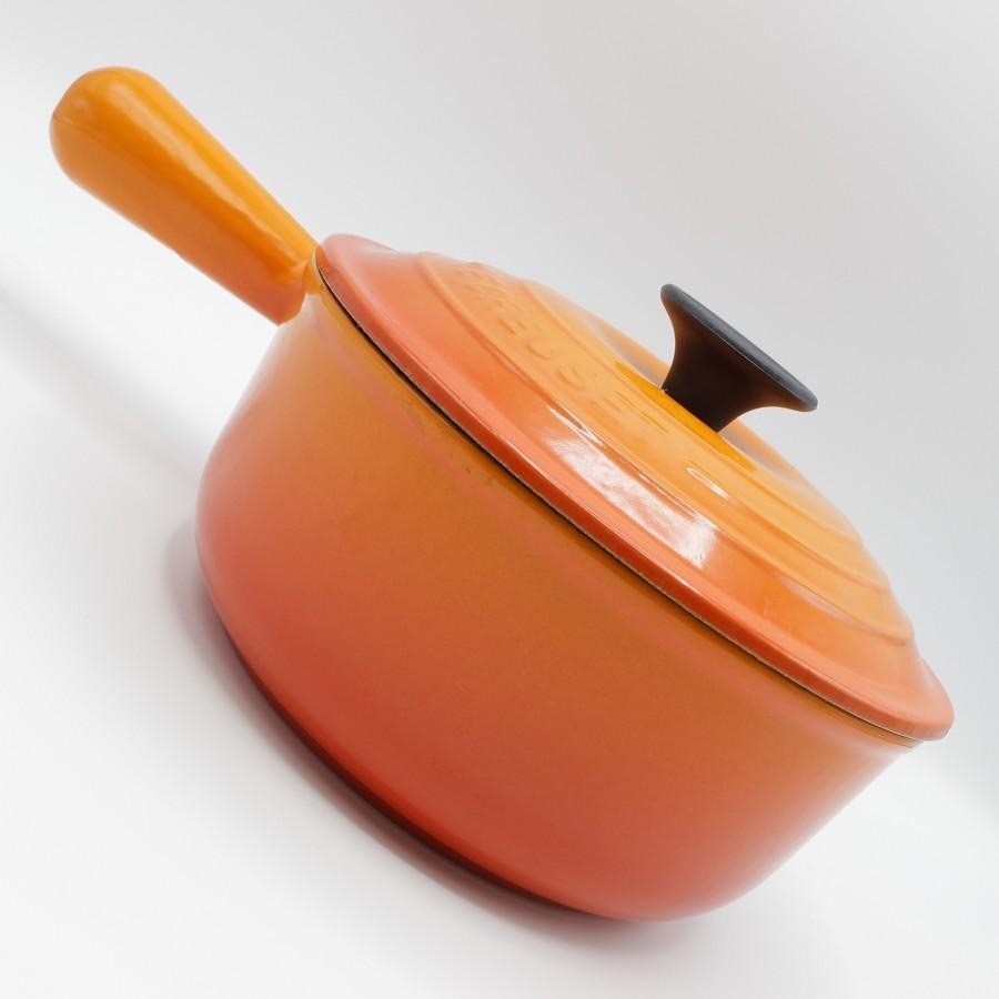 ル・クルーゼ ソースパン 18cm オレンジ ホーロー 片手鍋 Le Creuset