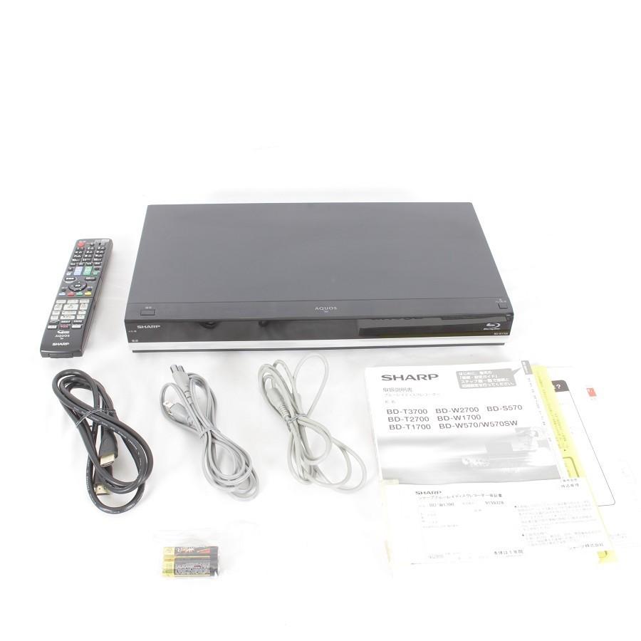 SHARP ブルーレイディスクレコーダー ブルーレイレコーダー Wチューナー AQUOS 【美品】シャープ ブルーレイ BD-W1700 1TB 2チューナー
