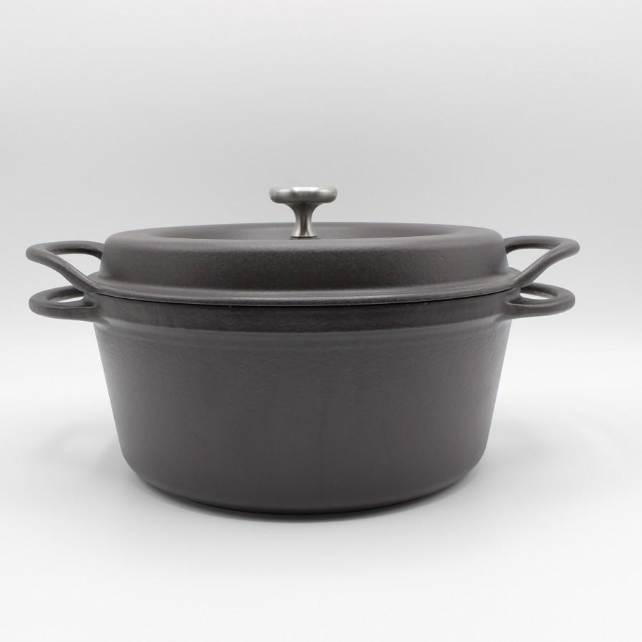 【美品】バーミキュラ オーブンポットラウンド 22cm マットブラック SUMI 炭 スミ MBK22R 無水 ホーロー 両手鍋 |  | 01