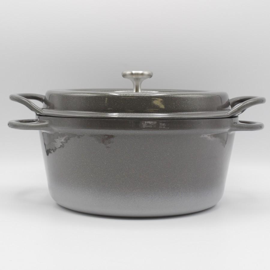 新品】バーミキュラ オーブンポットラウンド 22cm GRY22R パールグレー 