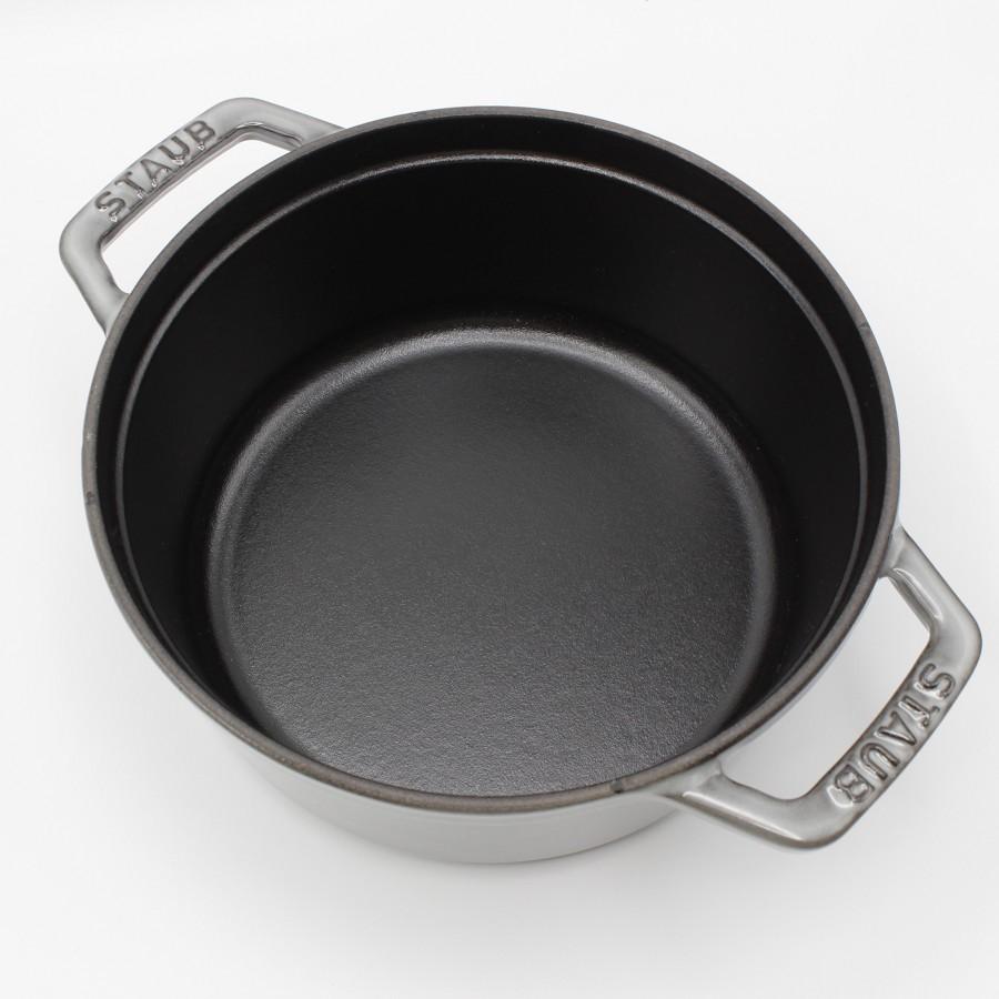 未使用品】STAUB / ストウブ ピコ・ココット ラウンド 18cm グレー