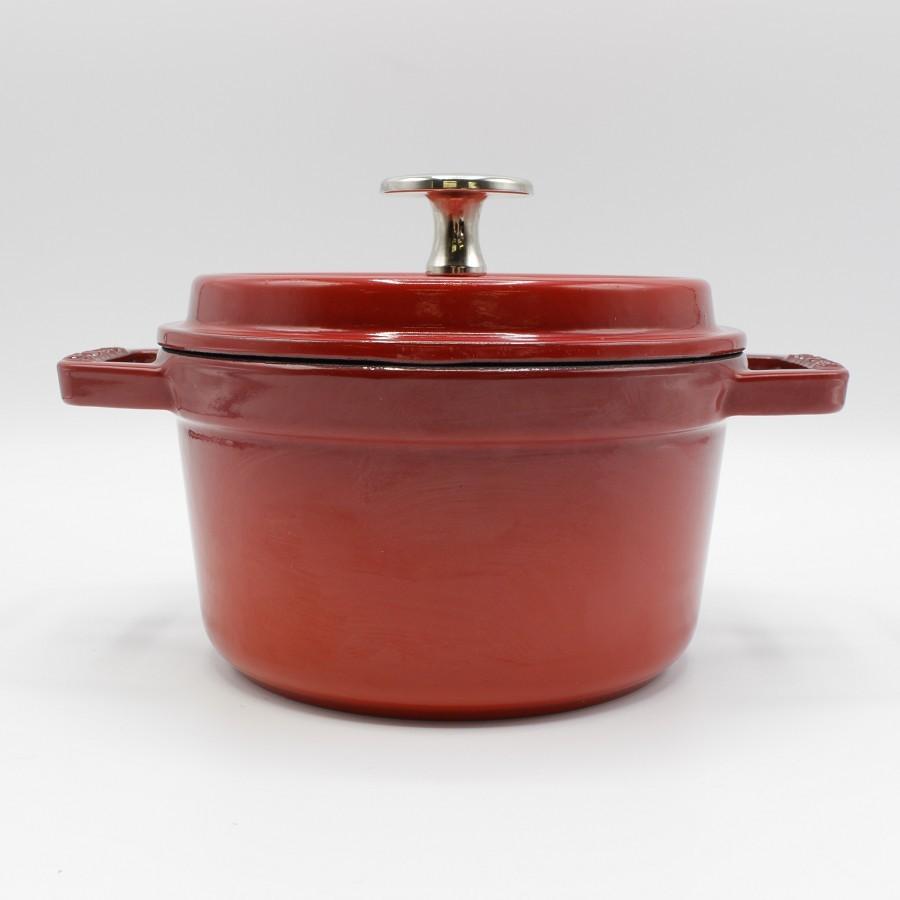 【美品】ストウブ ピコ・ココット ラウンド 14cm チェリー 40510-250 ホーロー 両手鍋 本体 | ピコ・ココット | 02