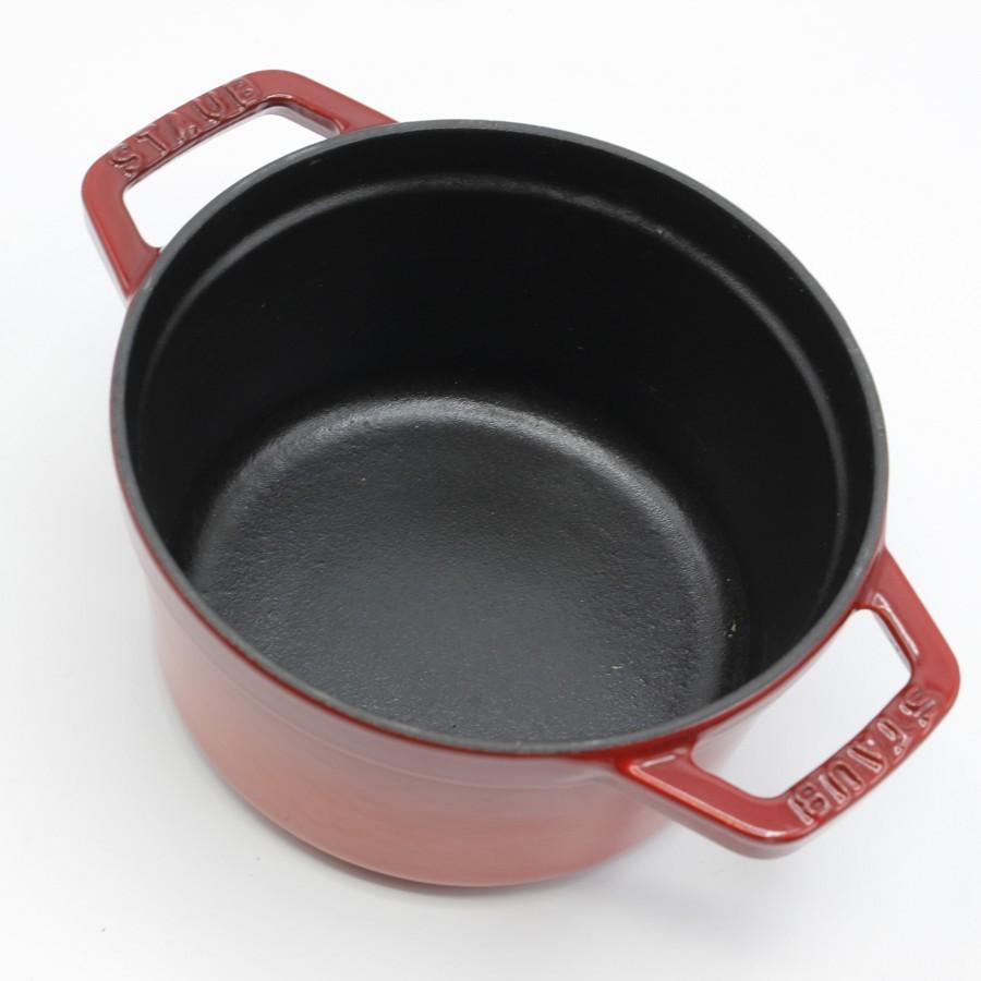 【美品】ストウブ ピコ・ココット ラウンド 14cm チェリー 40510-250 ホーロー 両手鍋 本体 | ピコ・ココット | 04