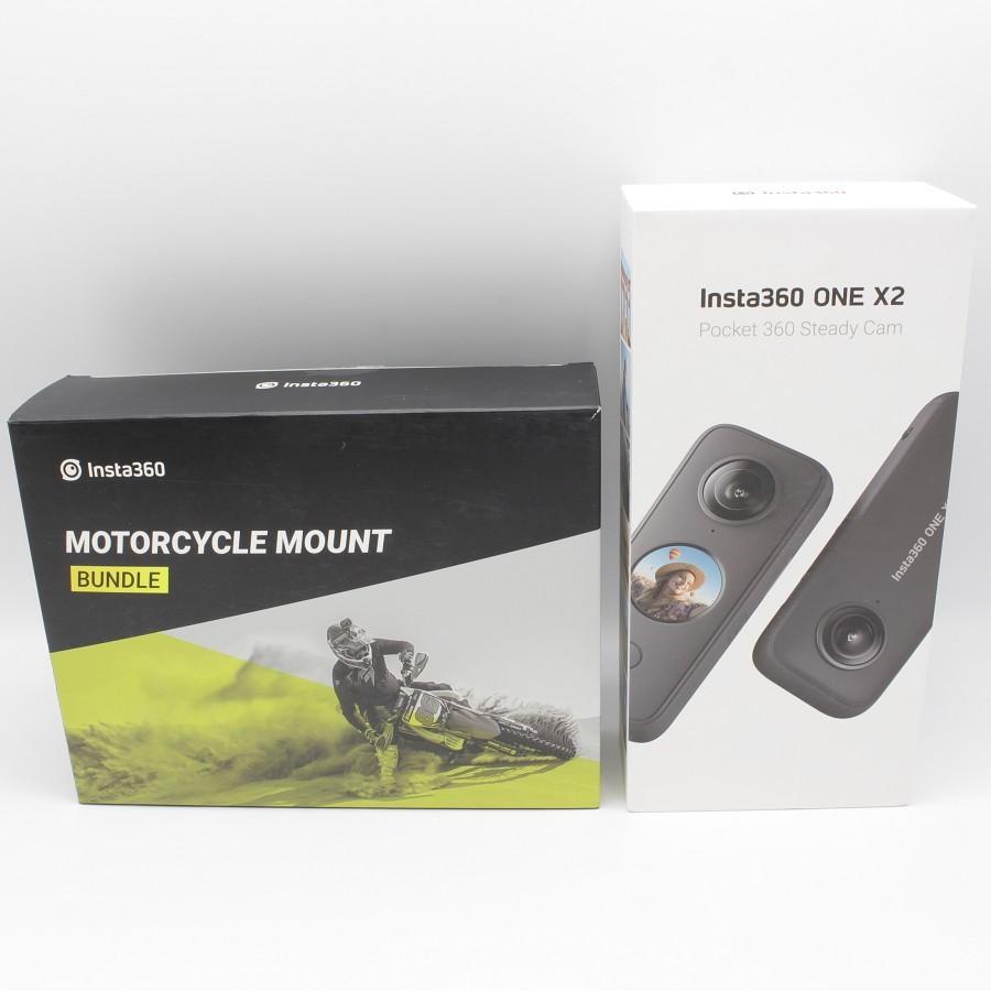 美品】Insta360 ONE X2 自撮り棒＋バイクアクセサリーバンドルセット 