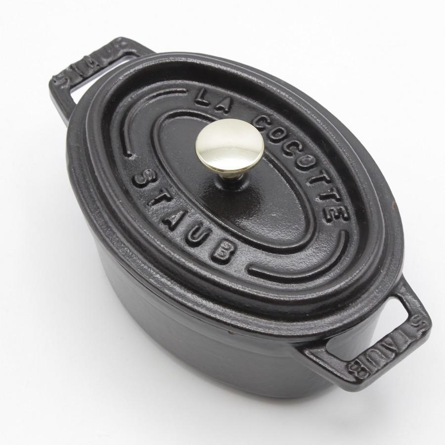 ストウブ ピコ・ココット オーバル 11cm ブラック 40500-111 ホーロー 両手鍋 Staub 本体 | ピコ・ココット | 01