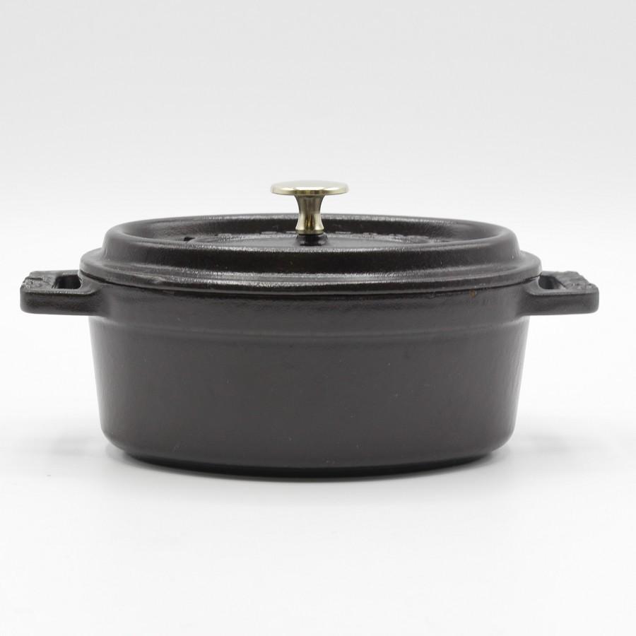 ストウブ ピコ・ココット オーバル 11cm ブラック 40500-111 ホーロー 両手鍋 Staub 本体 | ピコ・ココット | 02
