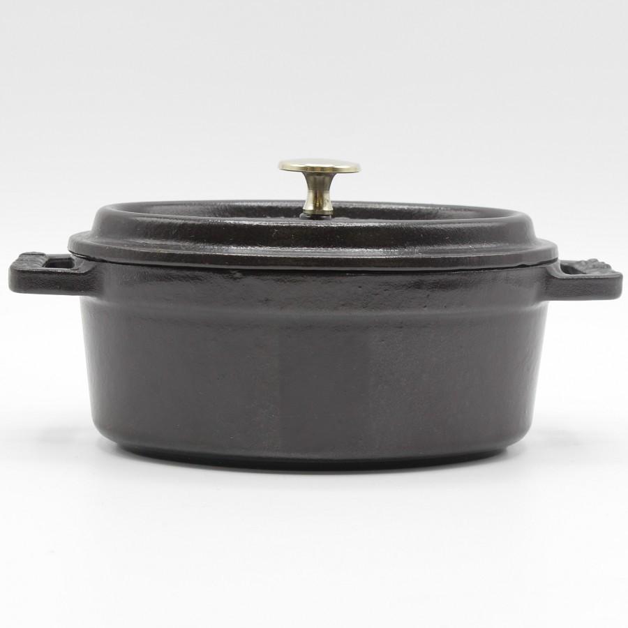 ストウブ ピコ・ココット オーバル 11cm ブラック 40500-111 ホーロー 両手鍋 Staub 本体 | ピコ・ココット | 03