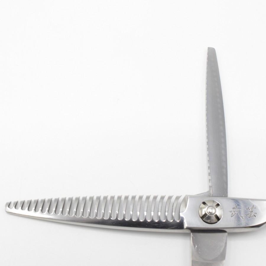 【美品】武芸社 SZM25 セニング 5.8インチ メガネハンドル 25目L 約 20%〜25% 武芸 シザー |  | 02