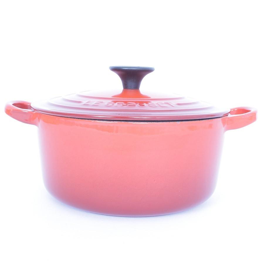 ココット・ロンド 【美品】ル・クルーゼ 18cm チェリーレッド 25001-18