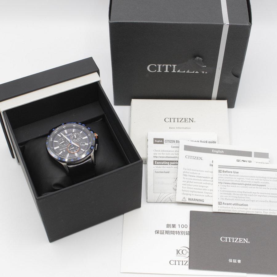 CITIZEN BZ1035-09E ブラック エコ・ドライブ Bluetooth レザー