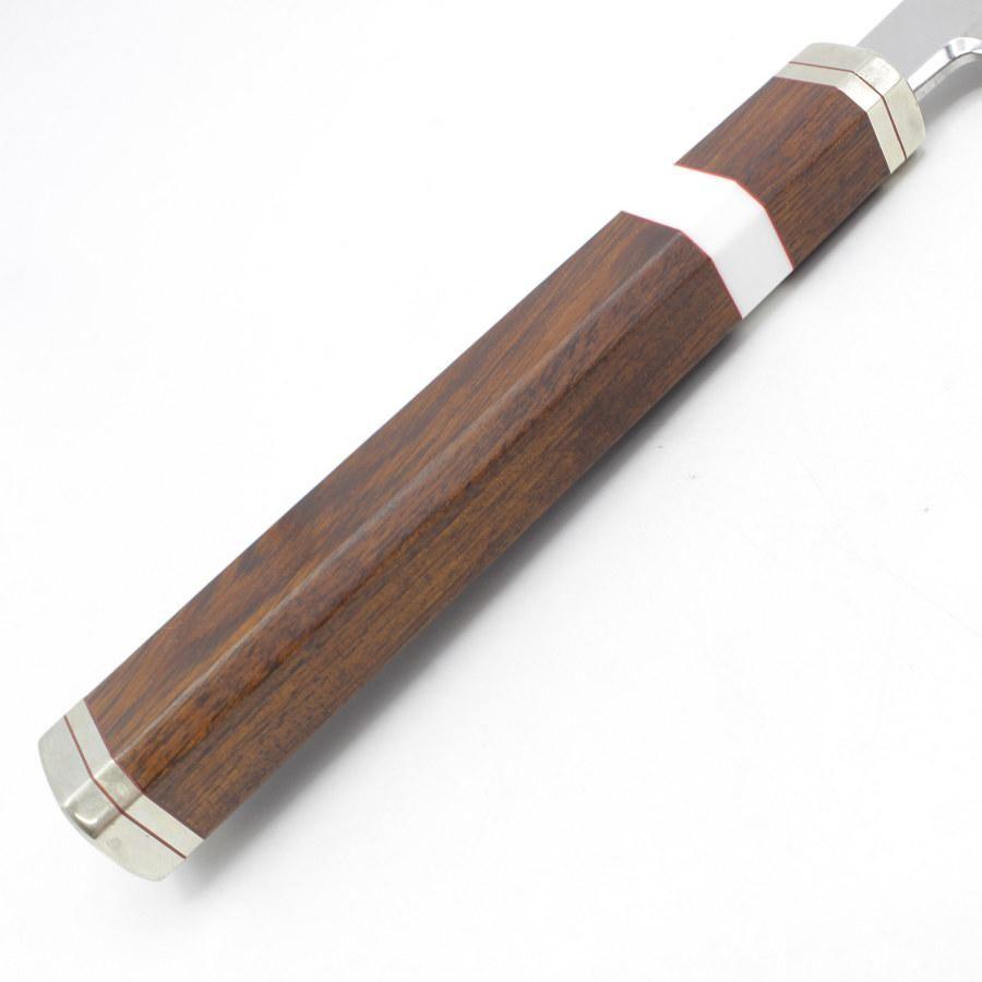 ボーナスストア+5％【未使用】堺孝行 為 紫電 先丸蛸引包丁 一尺 安来銀三鋼 鏡面仕上げ デザートアイアンウッド 刃渡り約300mm 和包丁 |  | 02