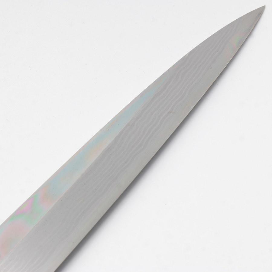 ボーナスストア+5％【未使用】源昭忠 賜台覧 柳刃 尺一 八角黒檀柄 鏡面 刃渡り約335mm 和包丁 柳包丁 |  | 04