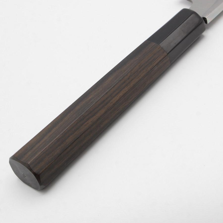 ボーナスストア+5％【未使用】源昭忠 賜台覧 柳刃 尺一 八角黒檀柄 鏡面 刃渡り約335mm 和包丁 柳包丁 |  | 05