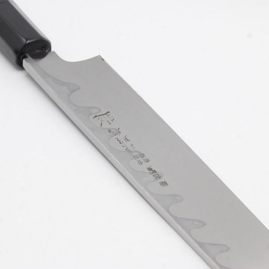 ボーナスストア+5％【未使用】源昭忠 賜台覧 柳刃 尺一 八角黒檀柄 鏡面 刃渡り約335mm 和包丁 柳包丁 |  | 06