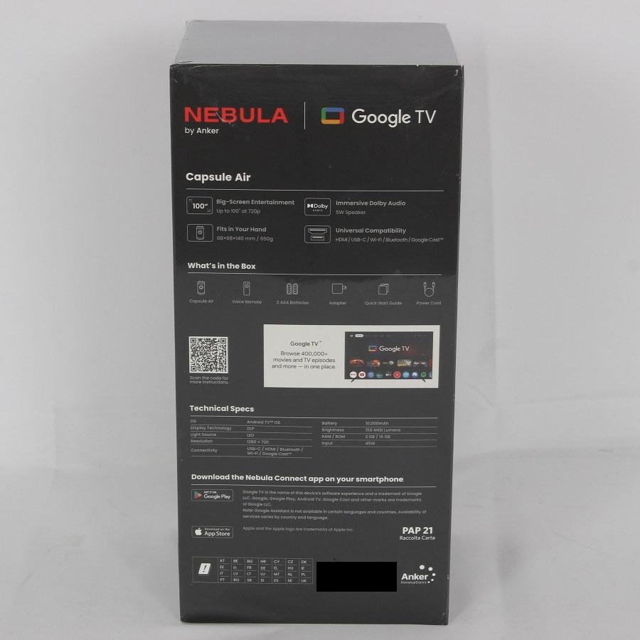 ボーナスストア+5％【新品未開封】Anker Nebula Capsule Air D4112521