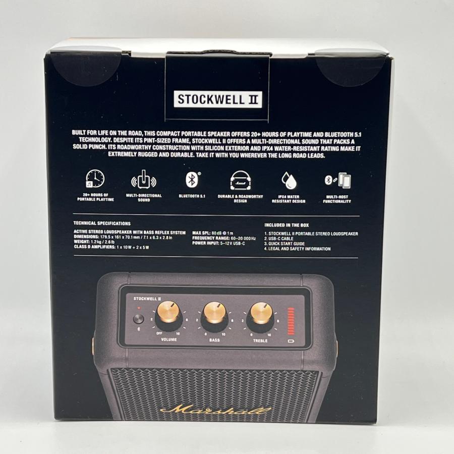 ボーナスストア+5％【新品未開封】Marshall STOCKWELL II Black and