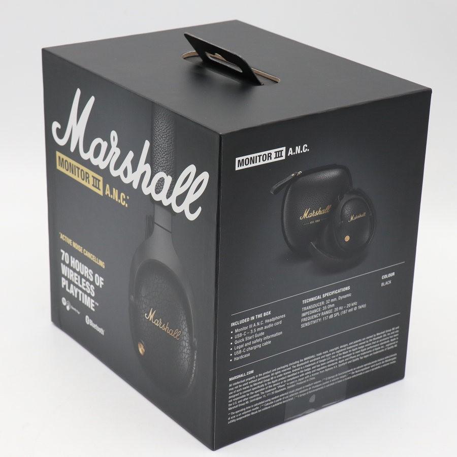 ボーナスストア+5％【新品未開封】Marshall MONITOR III A.N.C. ブラック ヘッドホン アクティブノイズキャンセリング マーシャル モニター 本体の画像
