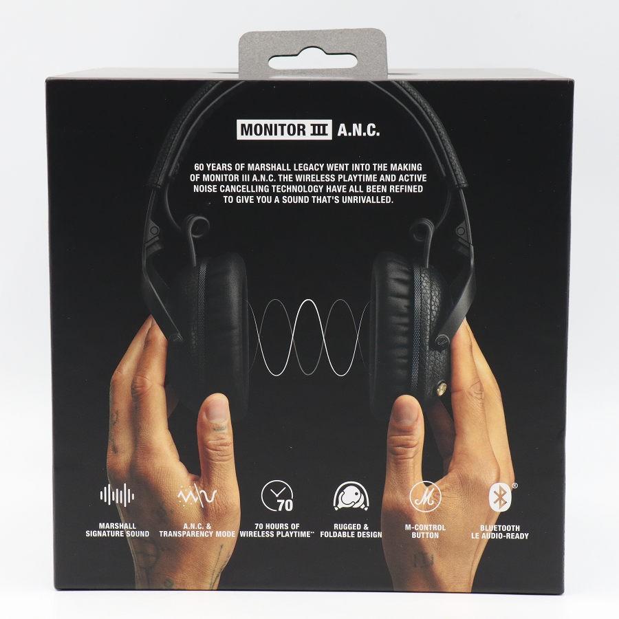 ボーナスストア+5％【新品未開封】Marshall MONITOR III A.N.C. ブラック ヘッドホン アクティブノイズキャンセリング マーシャル モニター 本体の画像