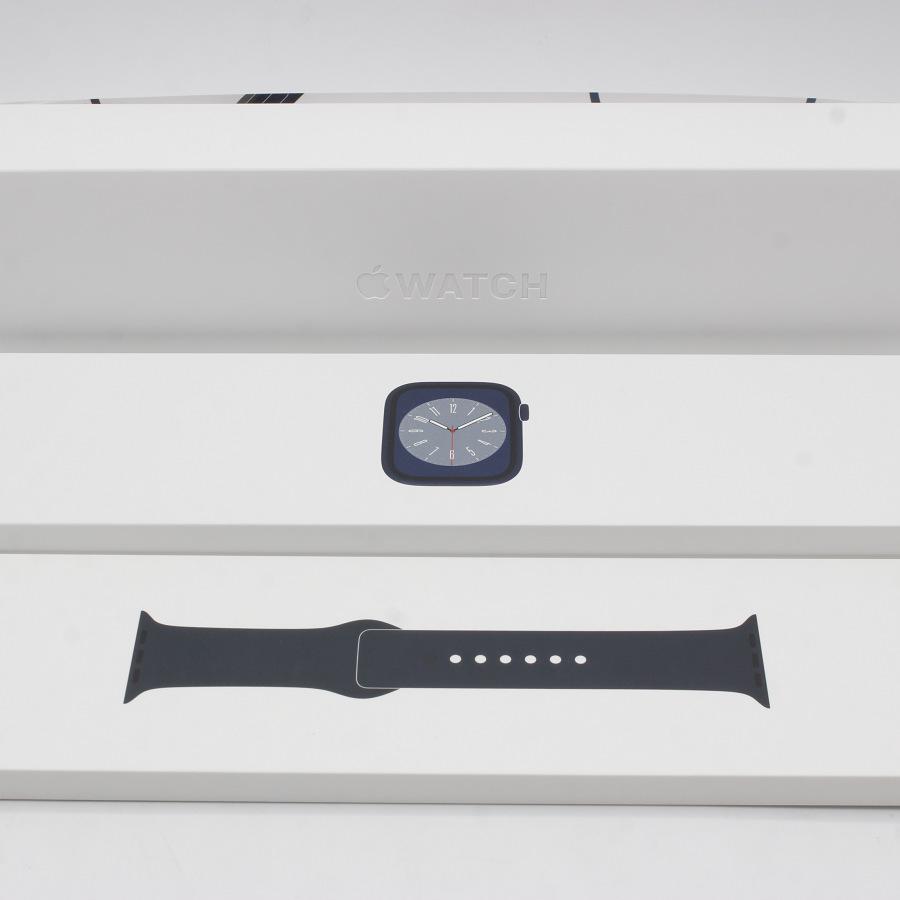 【店頭引き取り限定】Apple Watch Series 8 GPSモデル 45mm MNP13J/A [ミッドナイトスポーツバンド]　アップルウォッチ/時計 Apple Watch Series 8（GPSモデル）- 45mmミッドナイトアルミニウム