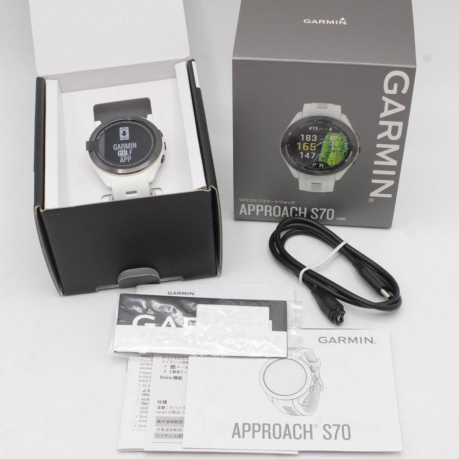 ボーナスストア+5％【新品】GARMIN Approach S70 42mm White 010-02746  