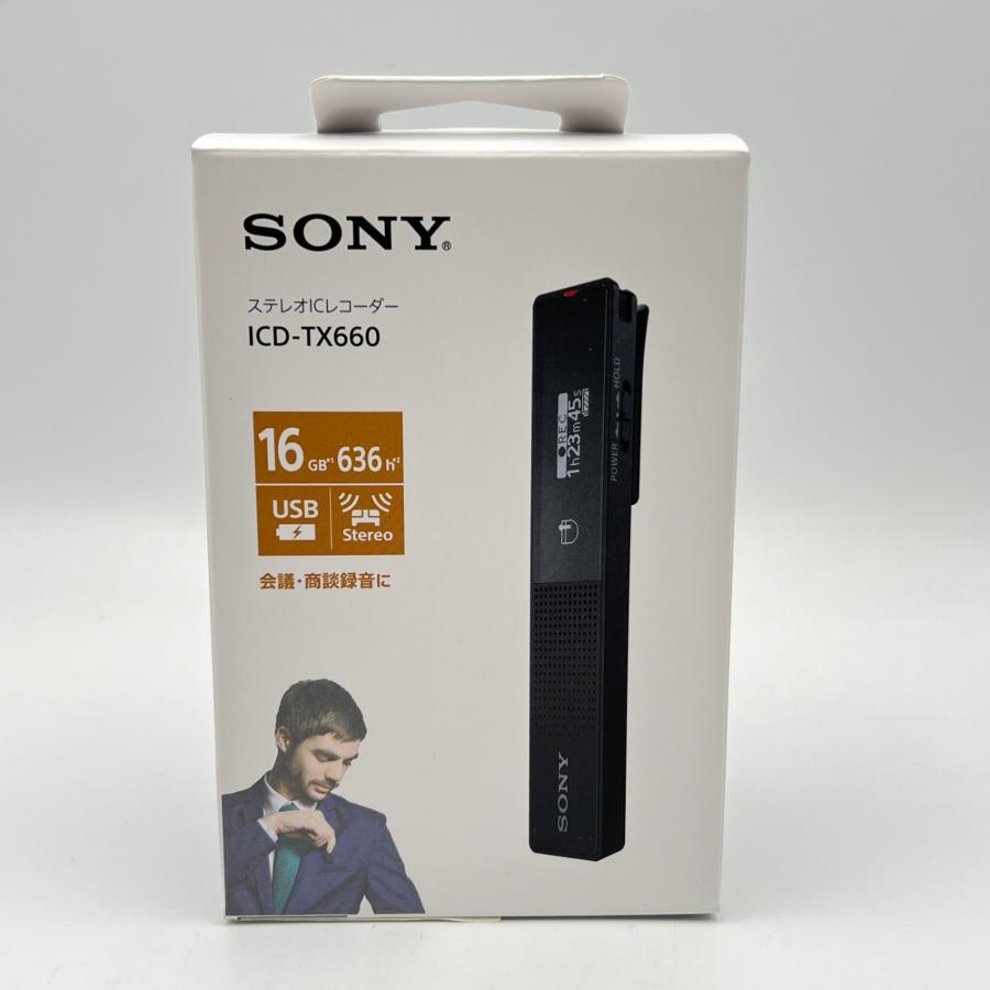 美品】SONY ICD-TX660 ICレコーダー 16GB ブラック ソニー 本体 【公式