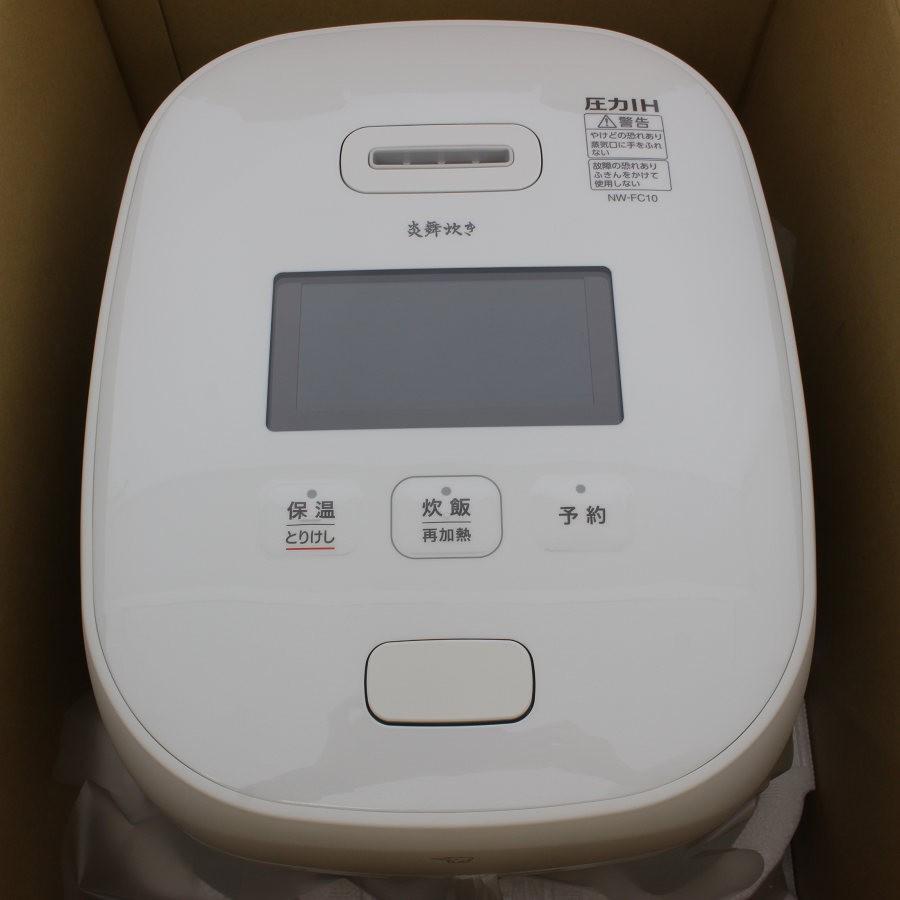 ボーナスストア+5％【新品】象印 炎舞炊き NW-FC10-WZ 絹白 5.5合 圧力